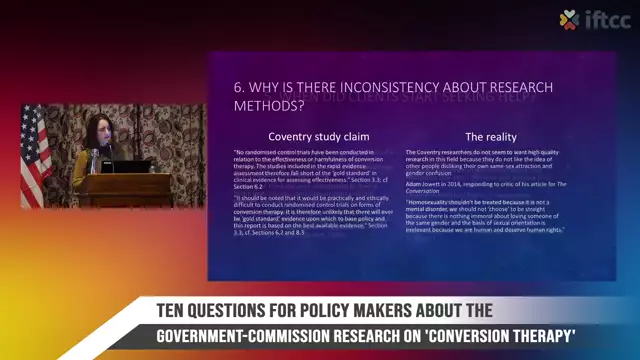 07. Questions for Policy Makers about 'Conversion Therapy' - Dr Carys Moseley